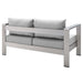 Shore Sunbrella® Fabric Aluminum Outdoor Patio Loveseat - view 6