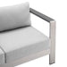 Shore Sunbrella® Fabric Aluminum Outdoor Patio Loveseat - view 8