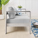 Shore Sunbrella® Fabric Aluminum Outdoor Patio Loveseat - in lifestyle setting