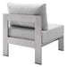 Shore Sunbrella® Fabric Aluminum Outdoor Patio Armless Chair - view 5