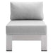 Shore Sunbrella® Fabric Aluminum Outdoor Patio Armless Chair - view 6