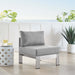 Shore Sunbrella® Fabric Aluminum Outdoor Patio Armless Chair - Modway \outdoor\sofas & sectionals