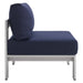 Shore Sunbrella® Fabric Aluminum Outdoor Patio Armless Chair - view 11