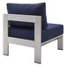 Shore Sunbrella® Fabric Aluminum Outdoor Patio Armless Chair - view 12