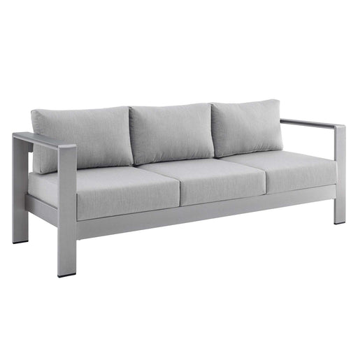 Shore Sunbrella® Fabric Aluminum Outdoor Patio Sofa - alternate angle view