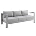 Shore Sunbrella® Fabric Aluminum Outdoor Patio Sofa - alternate angle view