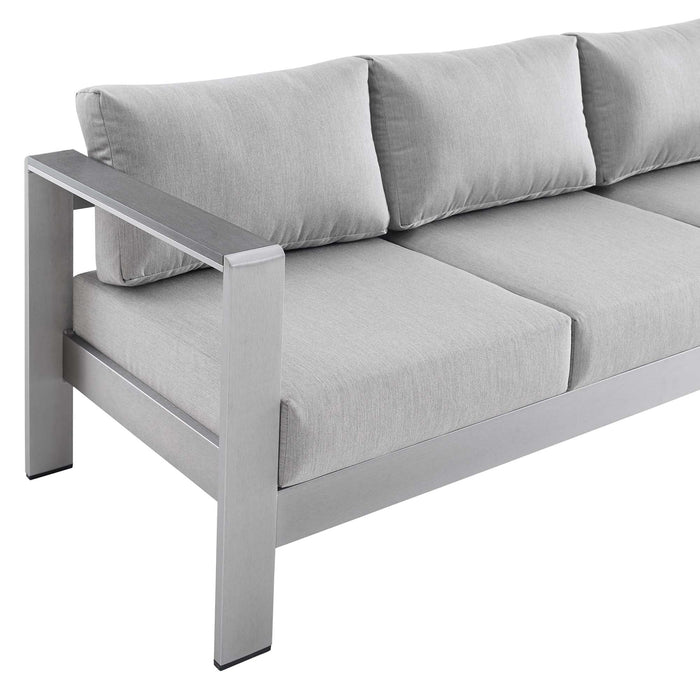 Shore Sunbrella® Fabric Aluminum Outdoor Patio Sofa - view 7