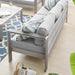 Shore Sunbrella® Fabric Aluminum Outdoor Patio Sofa - detail close-up