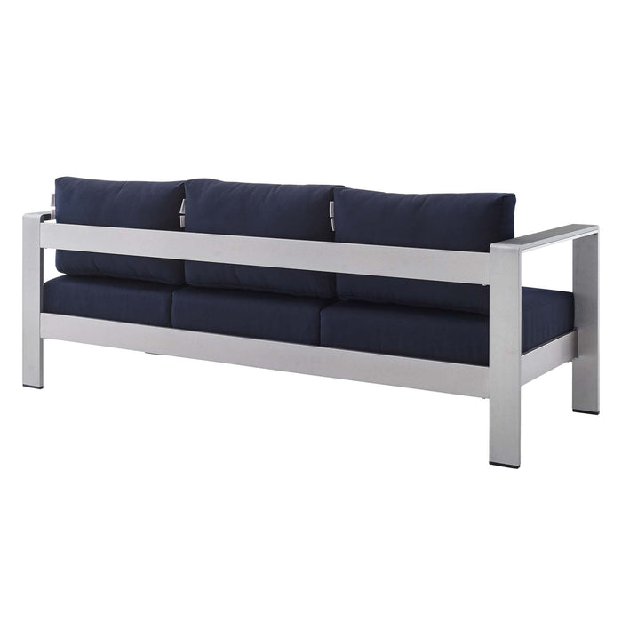 Shore Sunbrella® Fabric Aluminum Outdoor Patio Sofa - view 13