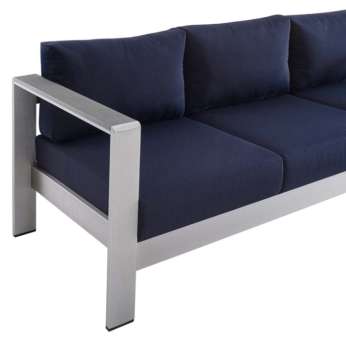Shore Sunbrella® Fabric Aluminum Outdoor Patio Sofa - view 15