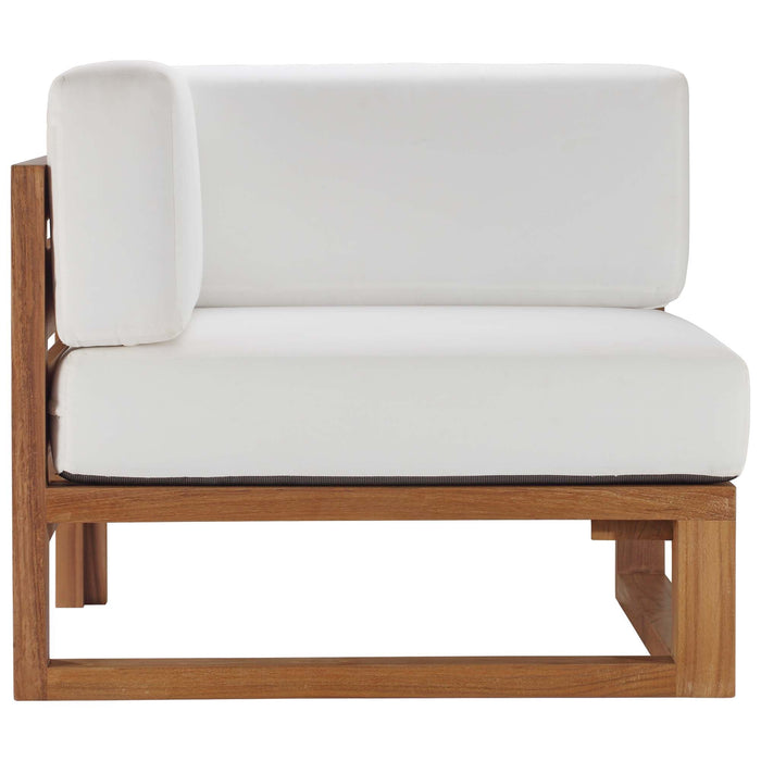Upland Outdoor Patio Teak Wood 4-Piece Sectional Sofa Set by Modway - interior view