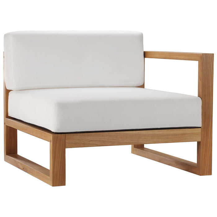Upland Outdoor Patio Teak Wood 4-Piece Sectional Sofa Set by Modway - detail close-up