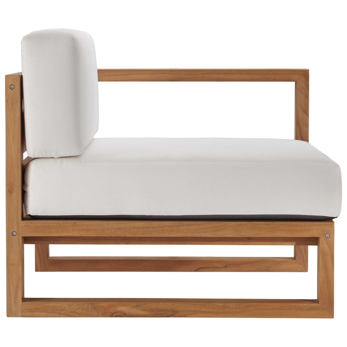Upland Outdoor Patio Teak Wood 4-Piece Sectional Sofa Set by Modway - alternate view