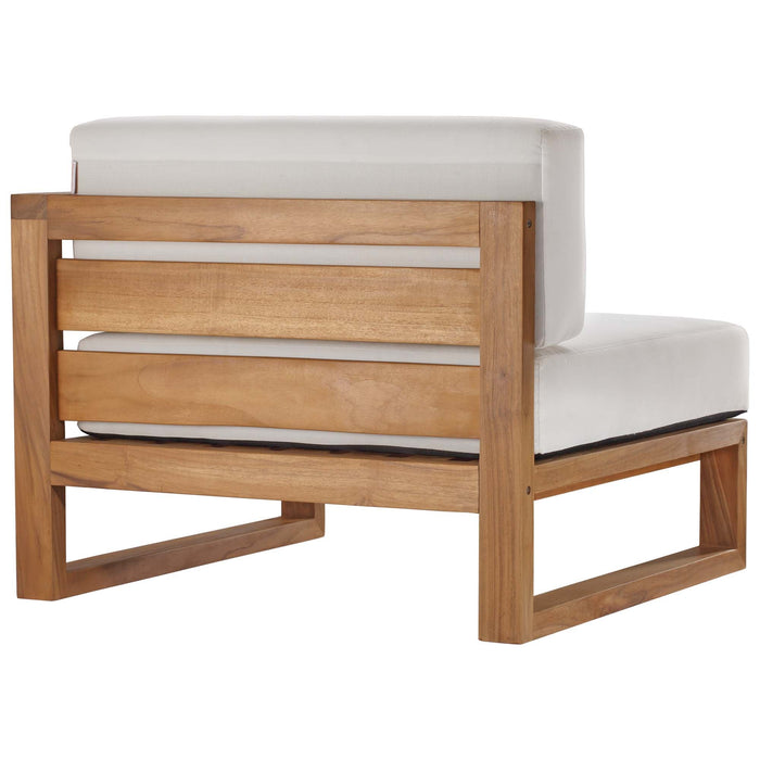 Upland Outdoor Patio Teak Wood 4-Piece Sectional Sofa Set by Modway - control panel detail