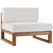 Upland Outdoor Patio Teak Wood 4-Piece Sectional Sofa Set by Modway - specifications diagram