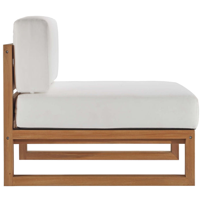 Upland Outdoor Patio Teak Wood 3-Piece Sectional Sofa Set - view 11