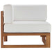 Upland Outdoor Patio Teak Wood 3-Piece Sectional Sofa Set - view 10