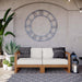 Upland Outdoor Patio Teak Wood 2-Piece Sectional Sofa Loveseat - view 10