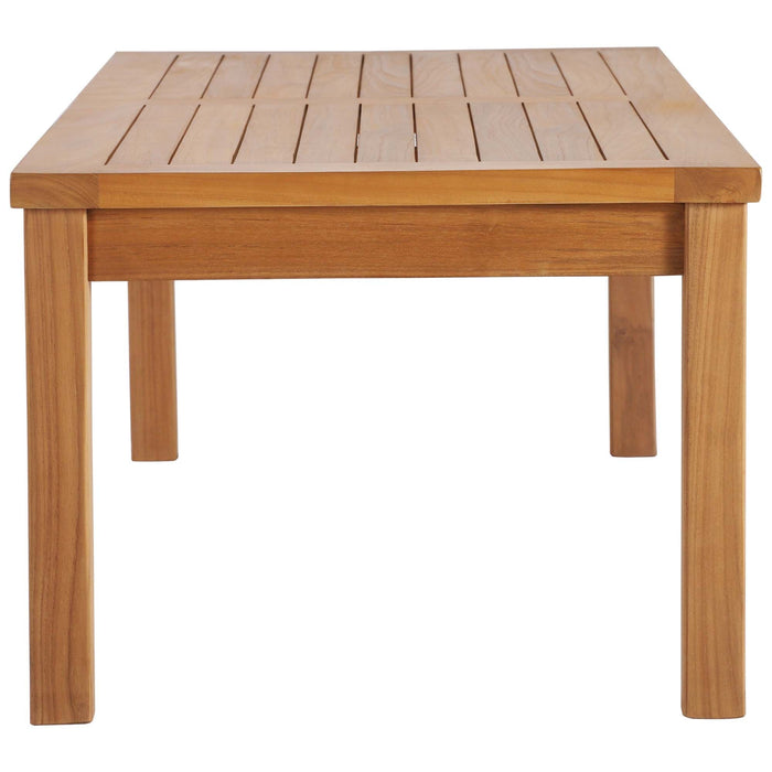 Upland Outdoor Patio Teak Wood 4-Piece Furniture Set - view 13