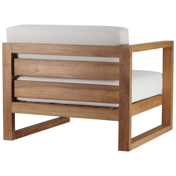 Upland Outdoor Patio Teak Wood 4-Piece Furniture Set - view 14