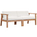 Bayport Outdoor Patio Teak Wood 2-Seater Loveseat - alternate angle view