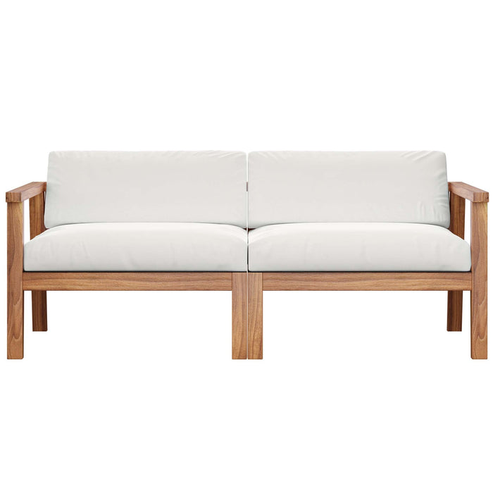 Bayport Outdoor Patio Teak Wood 2-Seater Loveseat - view 12