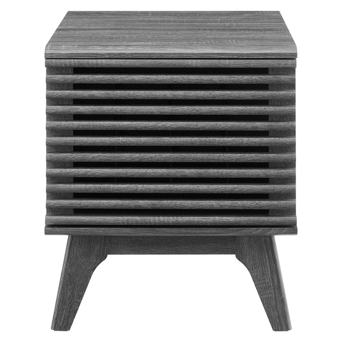 Modway Render Vinyl Record Display Stand Living Room Furniture - Lifestyle View