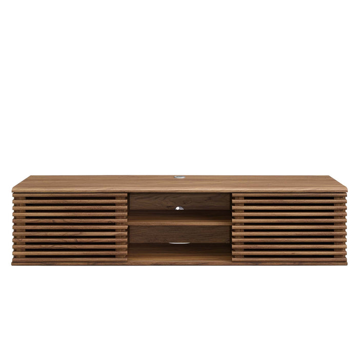Modway Render 60" Wall-Mount Media Console TV Stand Living Room Furniture - Lifestyle View