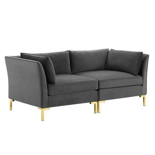 Ardent Performance Velvet Loveseat - alternate angle view