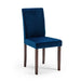 Prosper 7 Piece Upholstered Velvet Dining Set Cappuccino Navy