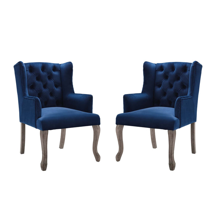 Realm Armchair Performance Velvet Set of 2