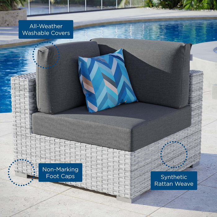 Convene Outdoor Patio Corner Chair - detail close-up