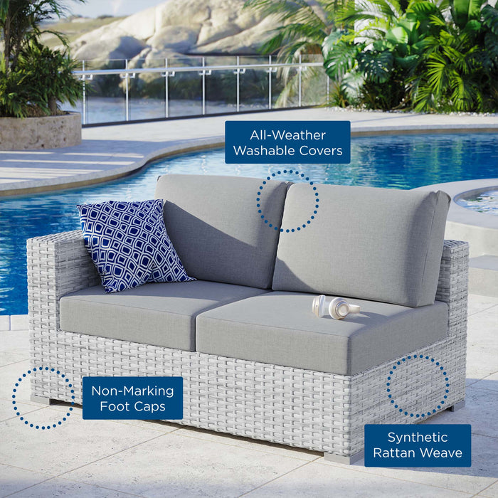 Convene Outdoor Patio Left-Arm Loveseat - detail close-up