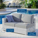 Convene Outdoor Patio Left-Arm Loveseat - detail close-up