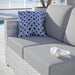 Convene Outdoor Patio Left-Arm Loveseat - in lifestyle setting