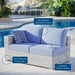 Convene Outdoor Patio Left-Arm Loveseat - view 11