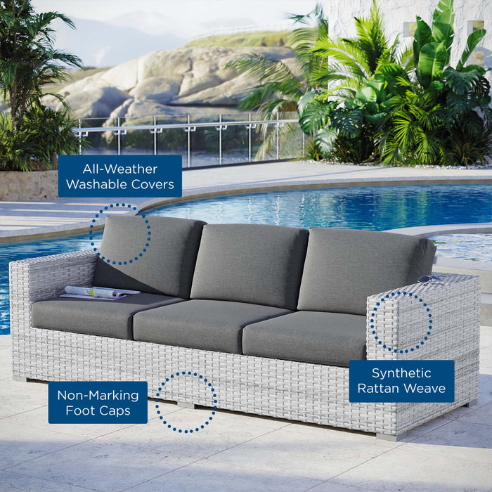 Convene Outdoor Patio Sofa - in lifestyle setting