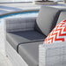 Convene Outdoor Patio Loveseat Light Gray Charcoal