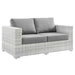 Convene Outdoor Patio Loveseat Light Gray Gray