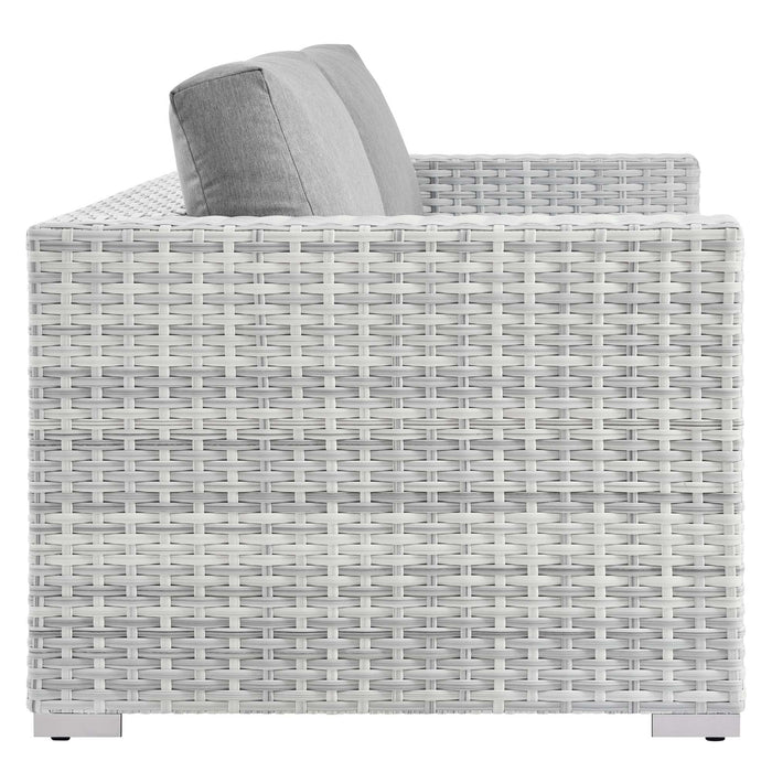 Convene Outdoor Patio Loveseat Light Gray Gray