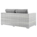 Convene Outdoor Patio Loveseat Light Gray Gray