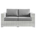 Convene Outdoor Patio Loveseat Light Gray Gray