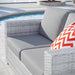 Convene Outdoor Patio Loveseat Light Gray Gray
