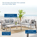 Shore Sunbrella® Fabric Outdoor Patio Aluminum 3 Piece Set by Modway - side view