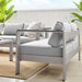 Shore Sunbrella® Fabric Outdoor Patio Aluminum 3 Piece Set by Modway - detail close-up