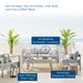 Modway Shore Sunbrella® Fabric Outdoor Patio Aluminum 4 Piece Set in Blue - Side View
