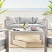 Modway Shore Sunbrella® Fabric Outdoor Patio Aluminum 4 Piece Set in Blue - Detail View