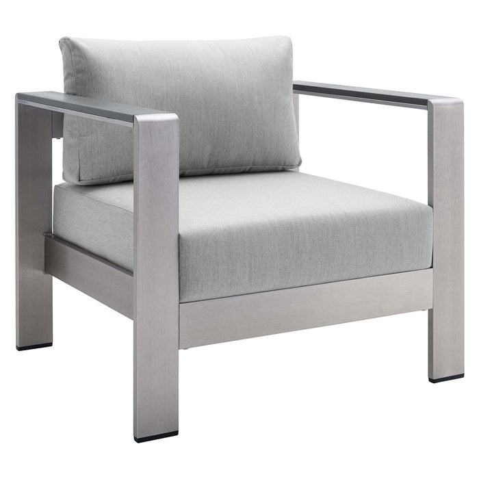 Modway Shore Sunbrella® Fabric Outdoor Patio Aluminum 4 Piece Set - Close-Up