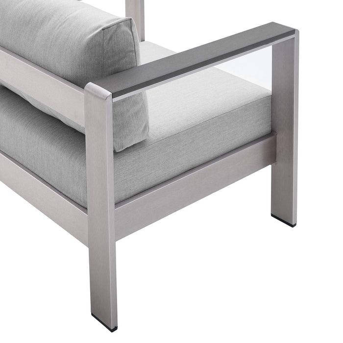 Modway Shore Sunbrella® Fabric Outdoor Patio Aluminum 4 Piece Set - View 14