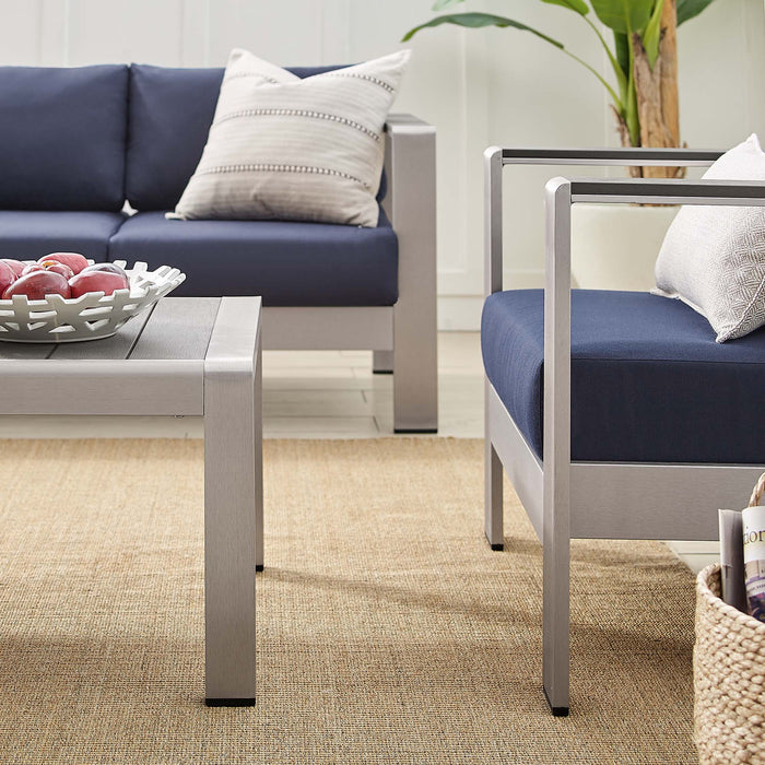 Modway Shore Sunbrella® Fabric Outdoor Patio Aluminum 4 Piece Set - View 30
